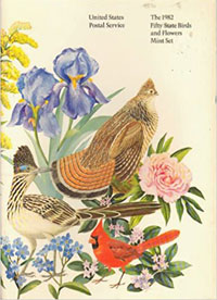 The 1982 Fifty State Birds and Flowers Mint Set by United States Postal Service