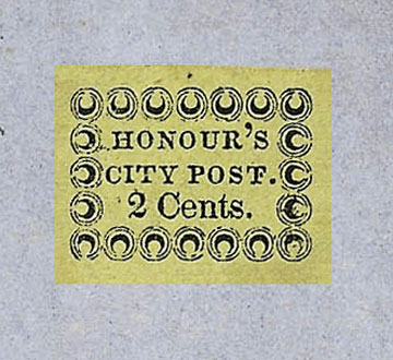 US 1849 Carriers' Stamp 2c. Charleston, South Carolina Scott. 4LB7