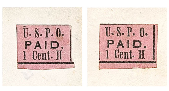 US 1849 Carriers' Stamp 1c. New York, N.Y. Scott. 7LB3