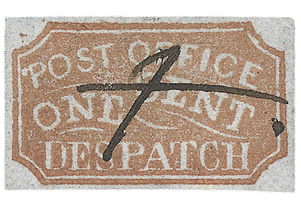 US 1850 Carriers' Stamp 1c. Baltimore, Maryland Scott. 1LB1