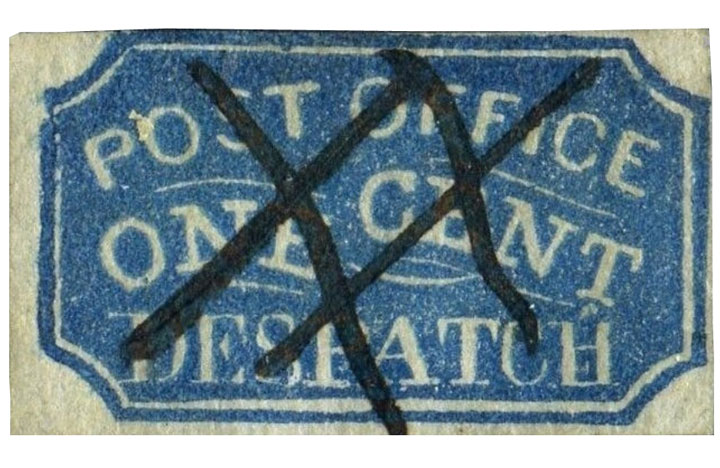 US 1850 Carriers' Stamp 1c. Baltimore, Maryland Scott. 1LB2a