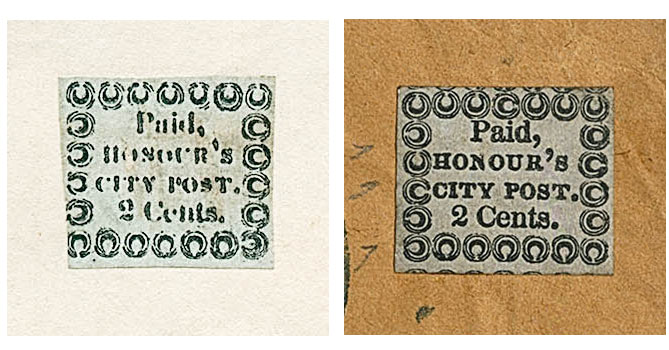 US 1851 Carriers' Stamp 2c. Charleston, South Carolina Scott. 4LB8