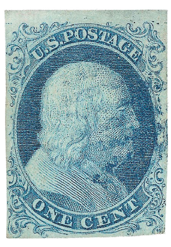 US 1851 Benjamin Franklin (1706-1790) 1c. Scott. 5