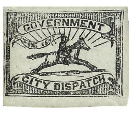 US 1857 Carriers' Stamp 1c. Baltimore, Maryland Scott. 1LB8