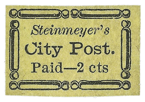US 1859 Carriers' Stamp 2c. Charleston, South Carolina Scott. 4LB21