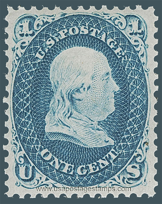 US 1861 Benjamin Franklin (1706-1790) 1c. Scott. 63
