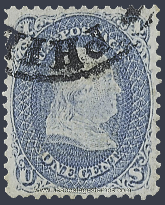 US 1867 Benjamin Franklin (1706-1790) 1c. Scott. 85A