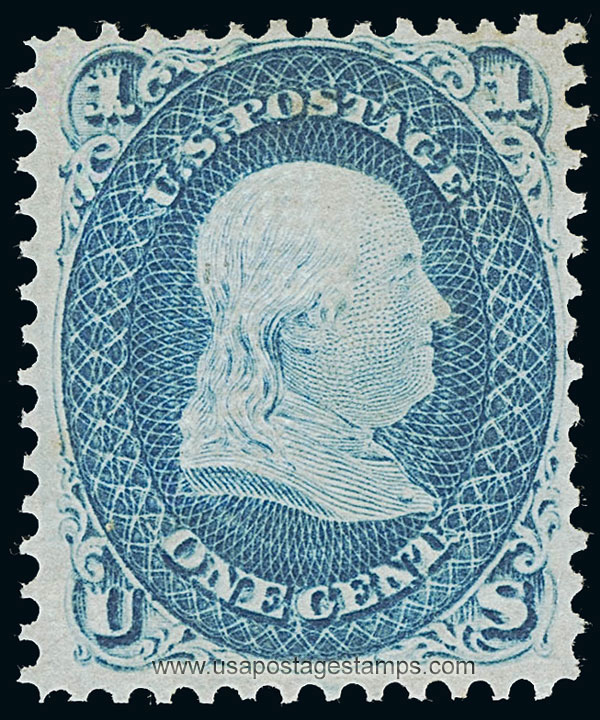 US 1867 Benjamin Franklin (1706-1790) 1c. Scott. 92