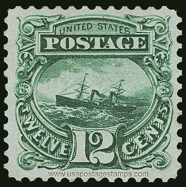US 1869 Ocean liner SS Adriatic (1871) 12c. Scott. 117