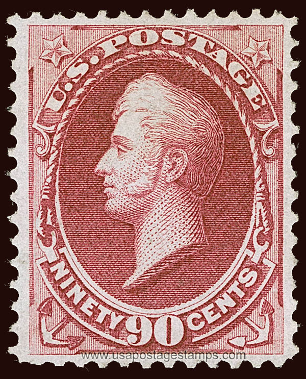 US 1870 Commodore Oliver Hazard Perry (1785-1819) 90c. Scott. 144
