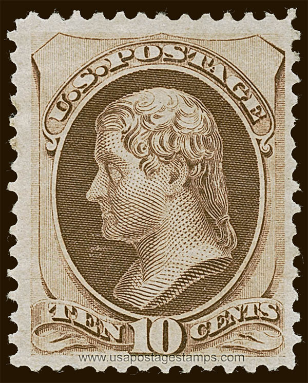 US 1873 Thomas Jefferson (1743-1826) 10c. Scott. 161
