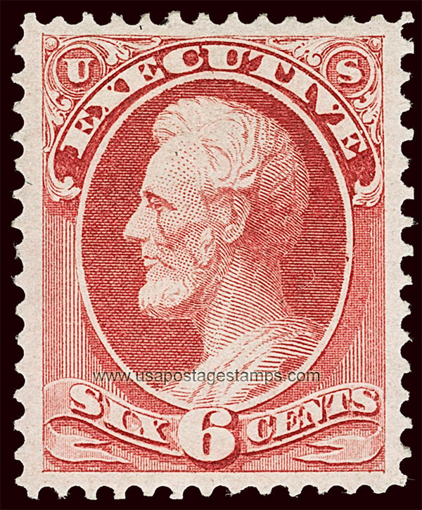 US 1873 Abraham Lincoln (1809-1865) 6c. Official Scott. O13