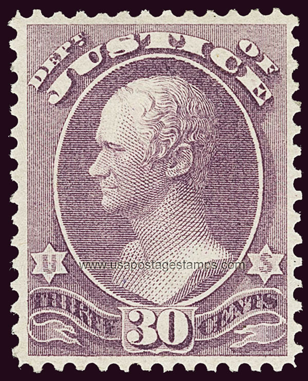 US 1873 Alexander Hamilton (1757-1804) 30c. Official Scott. O33