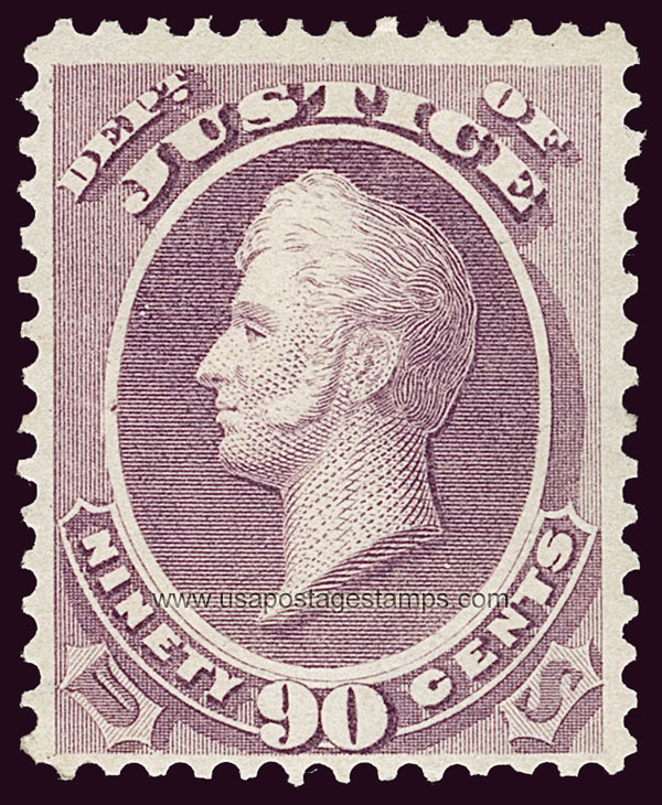 US 1873 Commodore Oliver Hazard Perry (1785-1819) 90c. Official Scott. O34