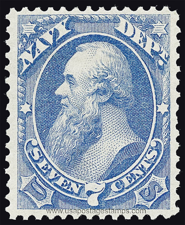 US 1873 Edwin Stanton (1814-1869) 7c. Official Scott. O39