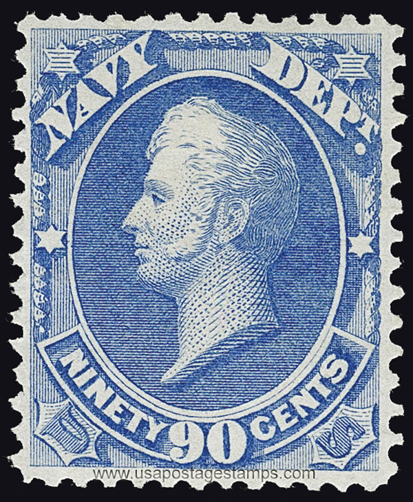 US 1873 Commodore Oliver Hazard Perry (1785-1819) 90c. Official Scott. O45