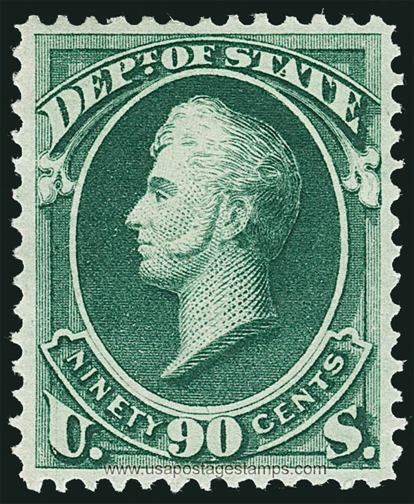 US 1873 Commodore Oliver Hazard Perry (1785-1819) 90c. Official Scott. O67