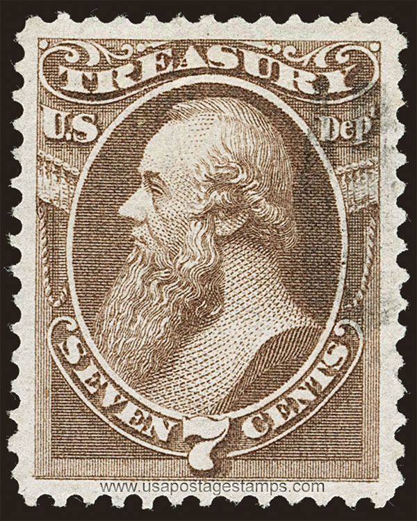 US 1873 Edwin Stanton (1814-1869) 7c. Official Scott. O76