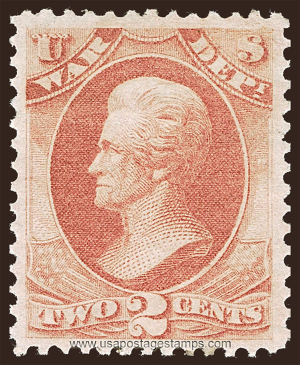 US 1873 Andrew Jackson (1767-1845) 2c. Official Scott. O84