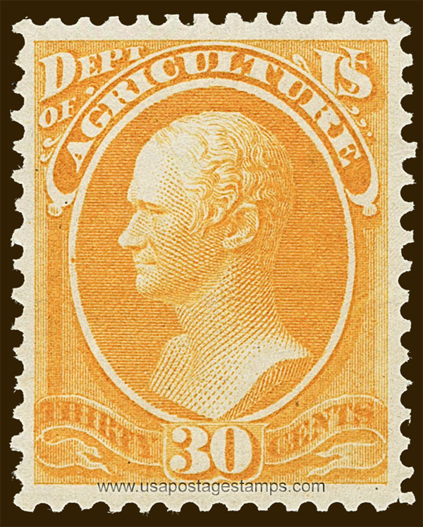 US 1873 Alexander Hamilton (1757-1804) 30c. Official Scott. O9