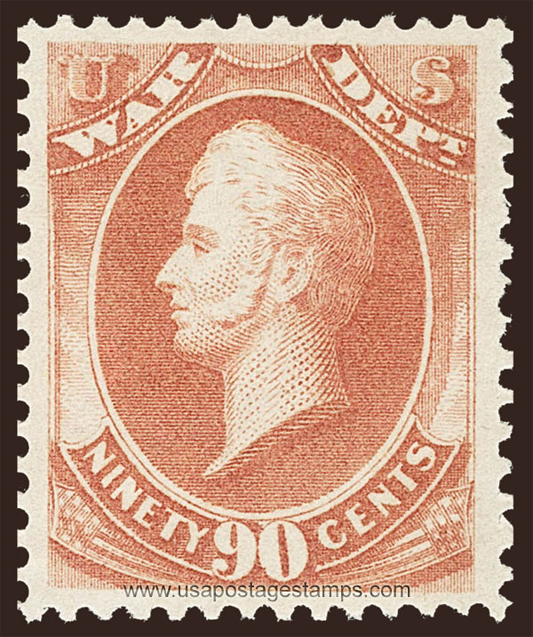US 1873 Commodore Oliver Hazard Perry (1785-1819) 90c. Official Scott. O93