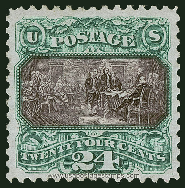 US 1875 Declaration of Independence (1819), by John Trumbull 24c. Scott. 130