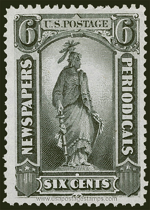 US 1875 Statue of Freedom 4c. Scott. PR36 Newspaper Stamp