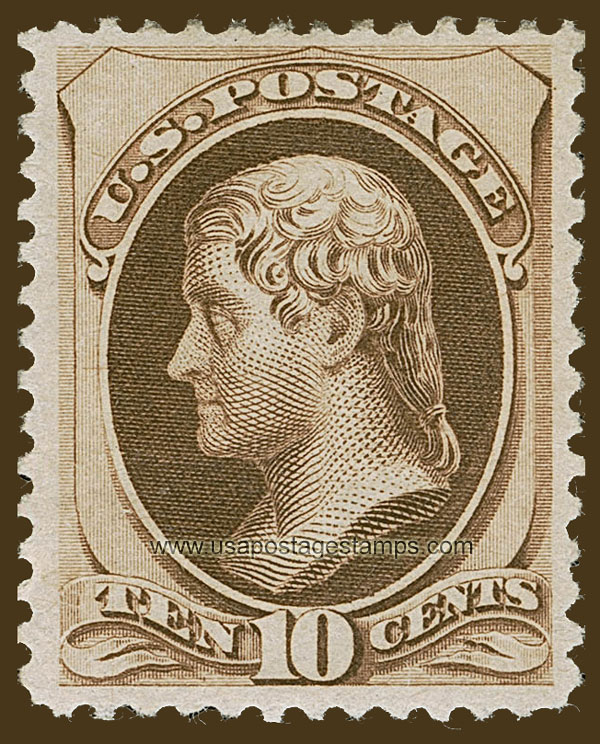 US 1879 Thomas Jefferson (1743-1826) 10c. Scott. 187