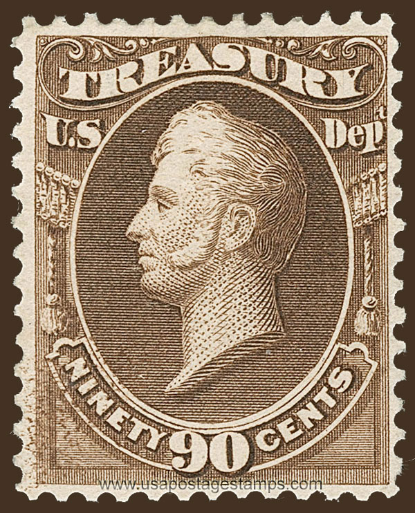 US 1879 Commodore Oliver Hazard Perry (1785-1819) 90c. Official Scott. O113