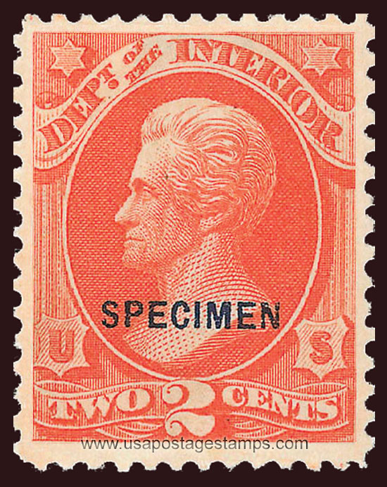 US 1879 Andrew Jackson (1767-1845) 2c. Official OVPT. Scott. O16S