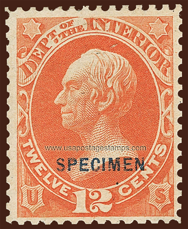 US 1879 Henry Clay (1777-1852) 12c. Official OVPT. Scott. O20S