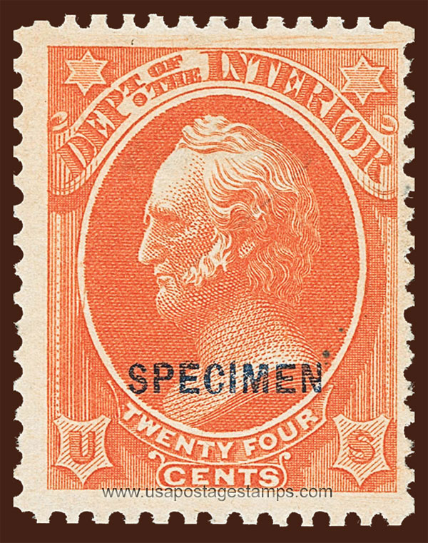US 1879 Winfield Scott (1786-1866) 24c. Official OVPT. Scott. O22S