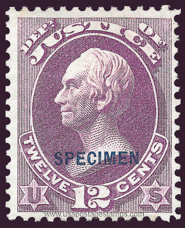 US 1879 Henry Clay (1777-1852) 12c. Official OVPT. Scott. O30S