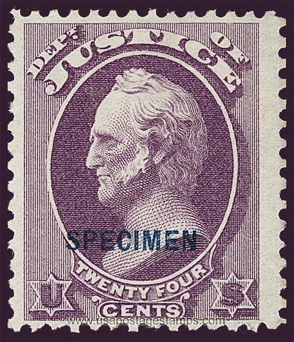 US 1879 Winfield Scott (1786-1866) 24c. Official OVPT. Scott. O32S