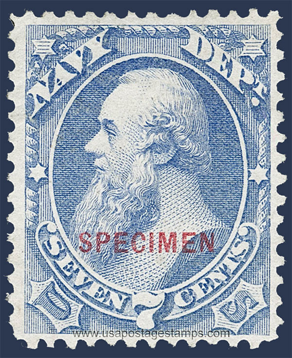 US 1879 Edwin McMasters Stanton (1814-1869) 7c. Official OVPT. Scott. O39S