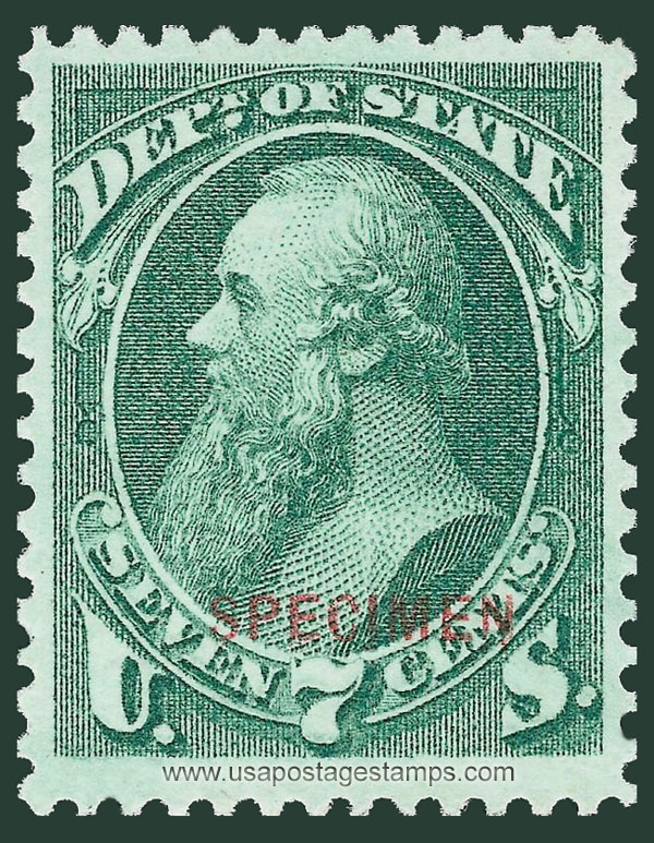US 1879 Edwin McMasters Stanton (1814-1869) 7c. Official OVPT. Scott. O61S