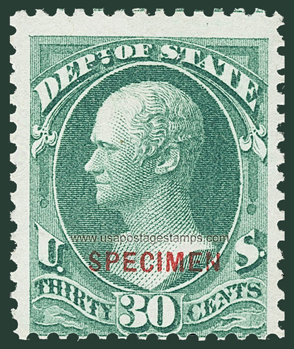 US 1879 Alexander Hamilton (1757-1804) 30c. Official OVPT. Scott. O66S