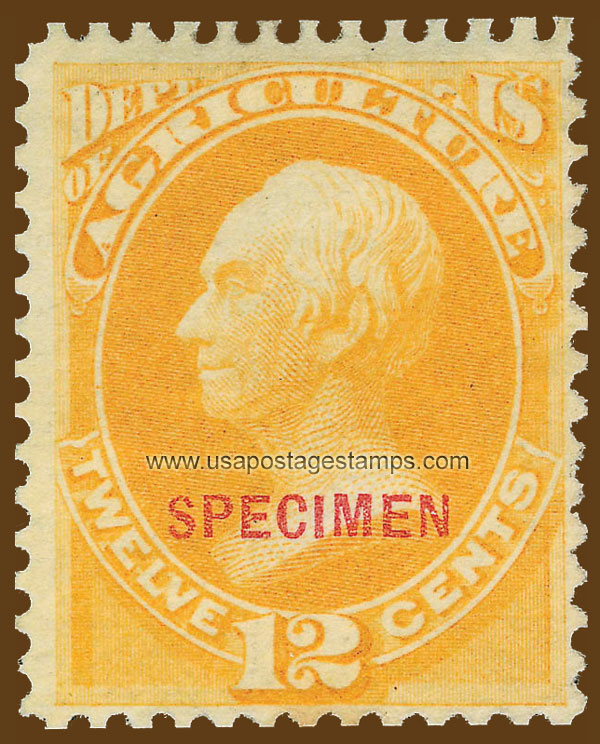 US 1879 Henry Clay (1777-1852) 12c. Official OVPT. Scott. O6S