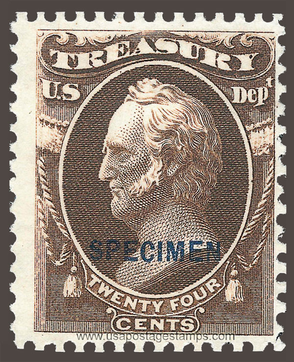 US 1879 Winfield Scott (1786-1866) 24c. Official OVPT. Scott. O80S