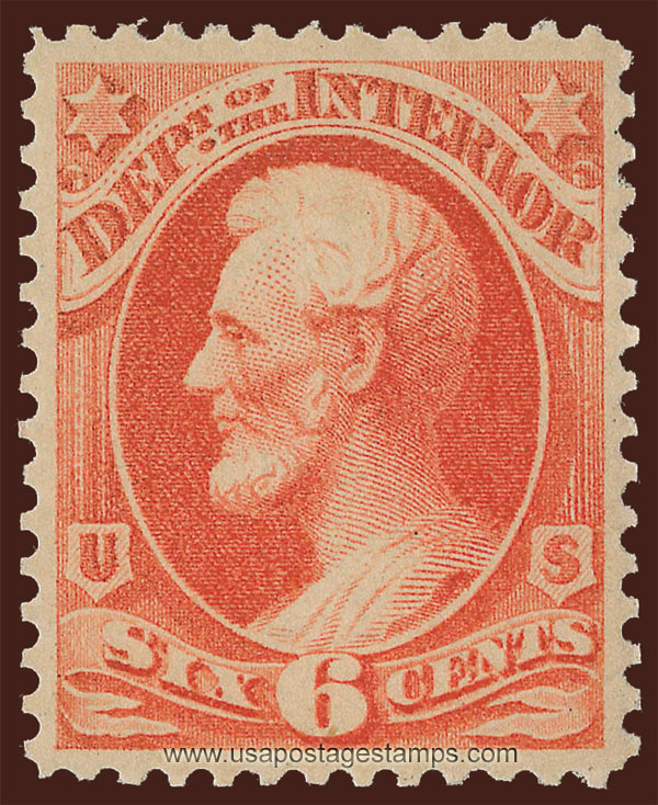 US 1879 Abraham Lincoln (1809-1865) 6c. Official Scott. O99