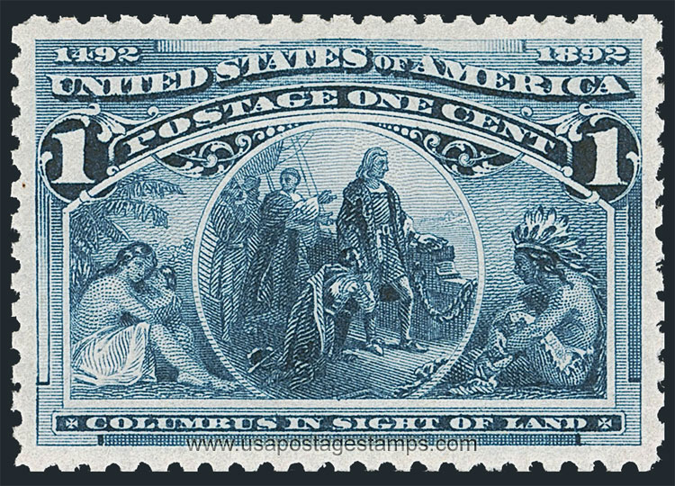 US 1893 Columbian Exposition 'Columbus in Sight of Land' 1c. Scott. 230