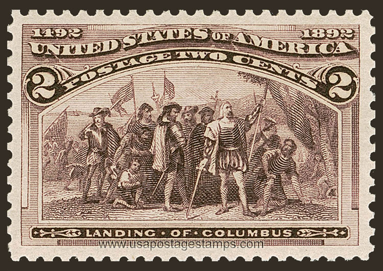 US 1893 Columbian Exposition 'Landing of Columbus' 2c. Scott. 231