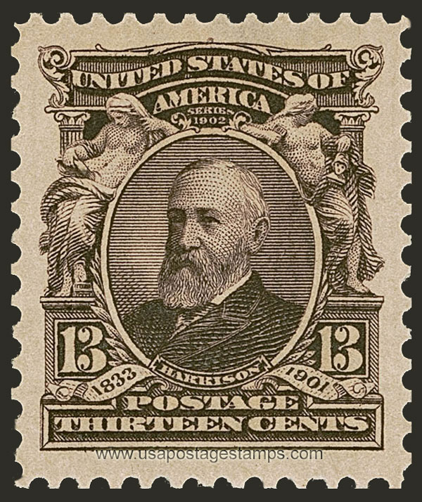 US 1902 Benjamin Harrison (1833-1901) 13c. Scott. 308