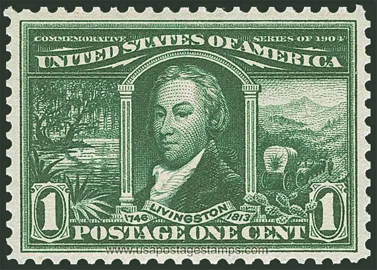 US 1904 Louisiana Purchase Exposition 'Livingston' 1c. Scott. 323