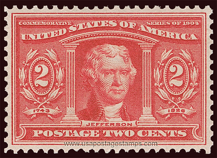 US 1904 Louisiana Purchase Exposition 'Jefferson' 2c. Scott. 324
