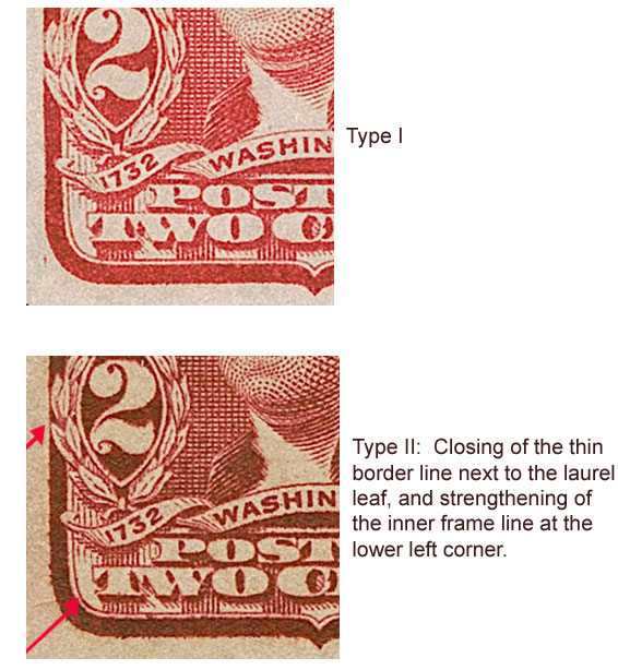US 1906 George Washington (1732-1799) 2c. Scott. 320A details