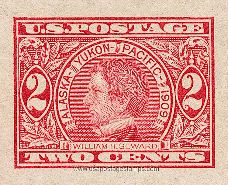 US 1909 William Henry Seward (1801-1872) 2c. Imperf. Scott. 371