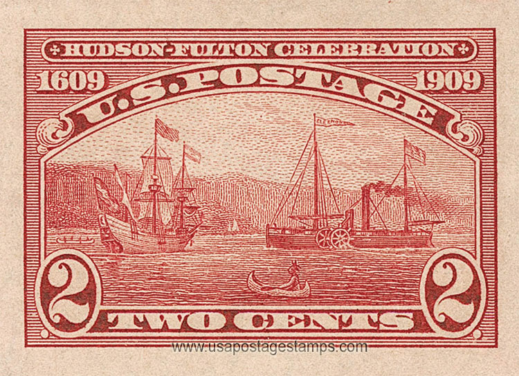 US 1909 Hudson-Fulton Celebration 2c. Imperf. Scott. 373