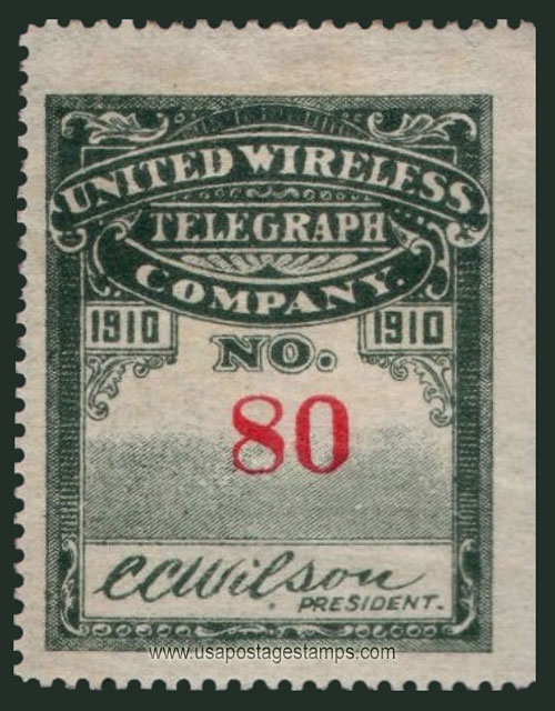 US 1910 United Wireless Telegraph Company 'Frank' 0c. Barefoot UW5