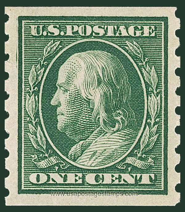 US 1910 Benjamin Franklin (1706-1790) Coil 1c. Scott. 392